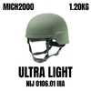 NIJ IIIA MICH 2000 Ultra Light 1.20 kg Ballistic Helmet - hight quality UHMWPE Tactical Protection on sale