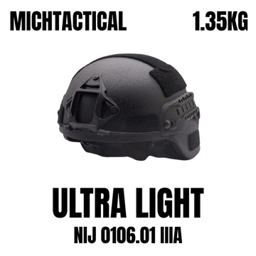 ULTRA LIGHT 1.35 kg MICH Tactical Ballistic UHMWPE Helmet With NIJ IIIA Bulletproof Protection