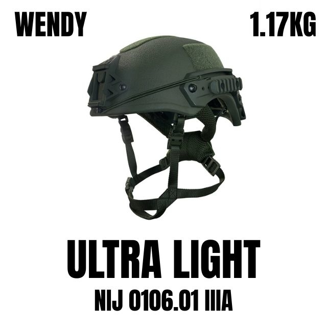 NIJ IIIA Wendy Ultra Light 1.17 kg Ballistic Helmet - hight quality UHMWPE Tactical Protection on sale