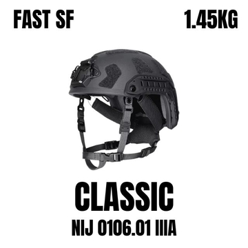 FAST SF Tactical Ballistic Kevlar Aramid / UHMWPE Helmet With NIJ IIIA Bulletproof Protection