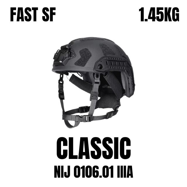 NIJ IIIA FAST SF Ballistic Helmet - Kevlar Aramid Fiber Tactical Protection on sale