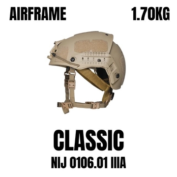 Airframe Helmet Ballistic Helmet With NIJ IIIA Bulletproof Protection